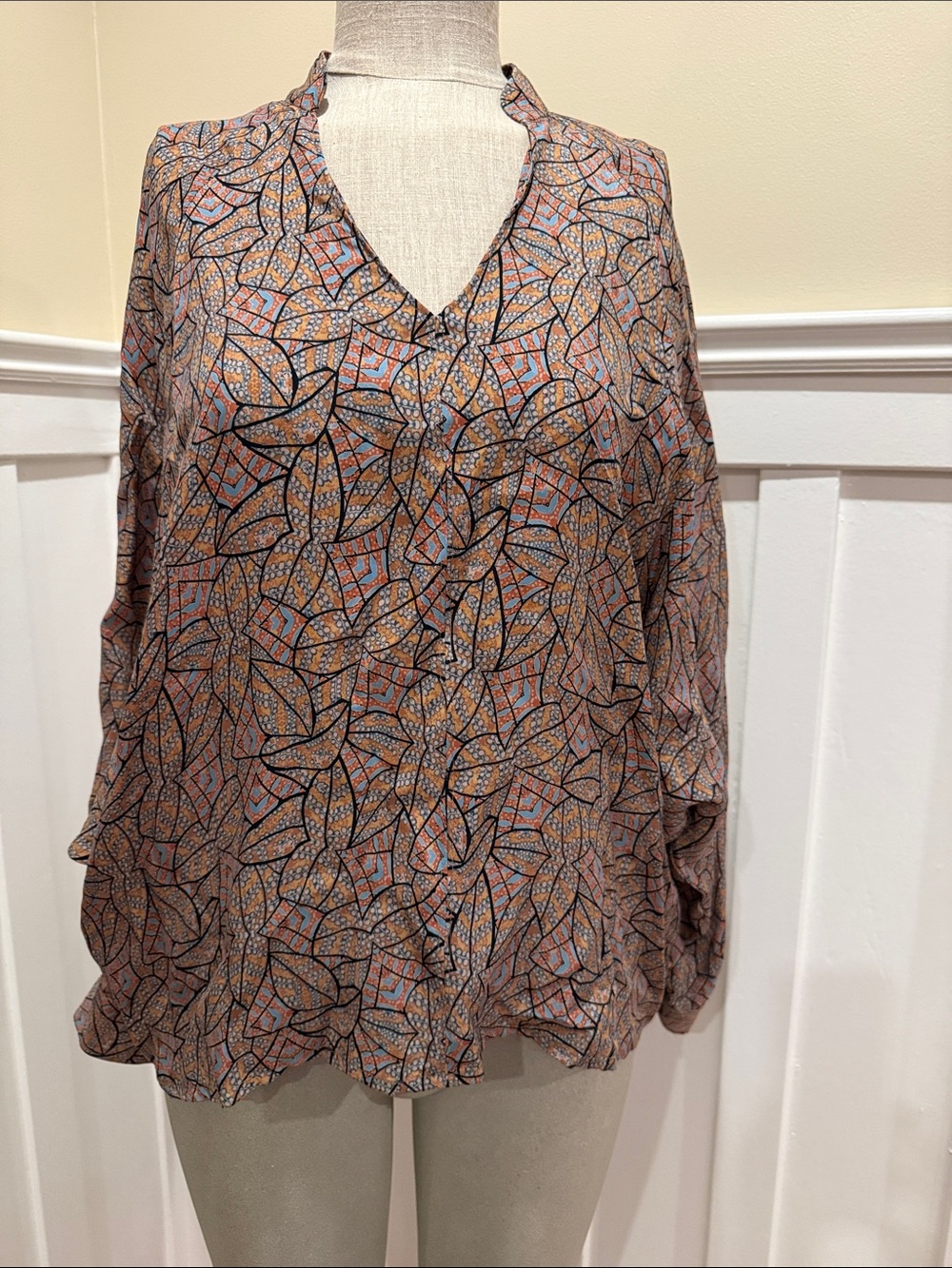 Hilton Hollis leaf print top